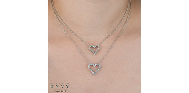 Diamond Heart Gold Necklace