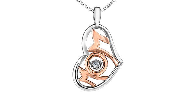Mom Heart Diamond Necklace