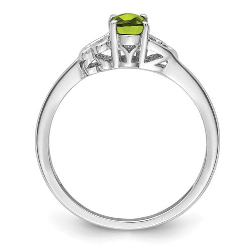 Sterling Silver Rhodium-plated Gemstone Ring - Bijouterie Classique