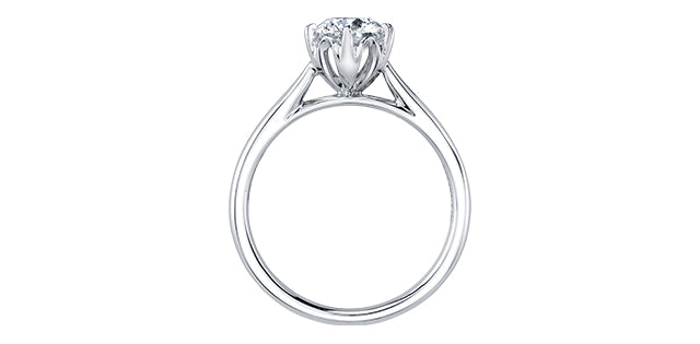 150 facet Diamond Solitaire 18K Gold