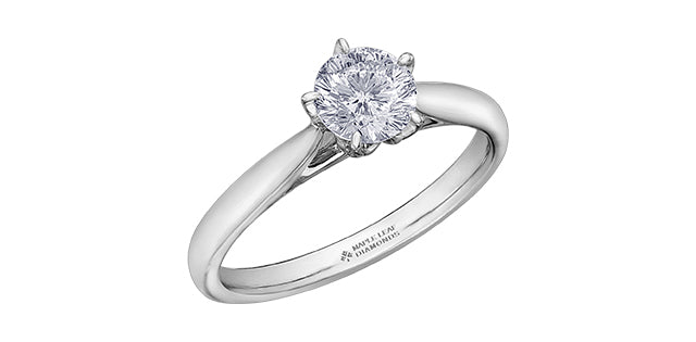 150 facet Diamond Solitaire 18K Gold