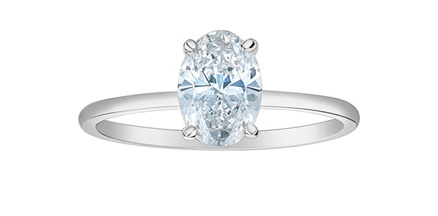 1.00ct Oval Solitaire 14k engagement ring