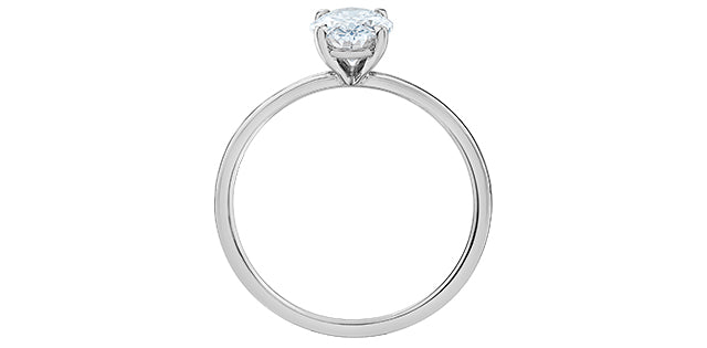 1.00ct Oval Solitaire 14k engagement ring