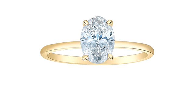1.00ct Oval Solitaire 14k engagement ring
