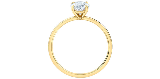 1.00ct Oval Solitaire 14k engagement ring