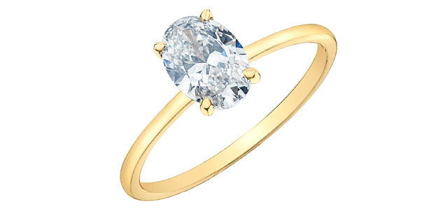 1.00ct Oval Solitaire 14k engagement ring