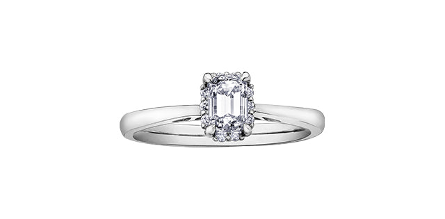 Emerald Cut 14K Solitaire Ring