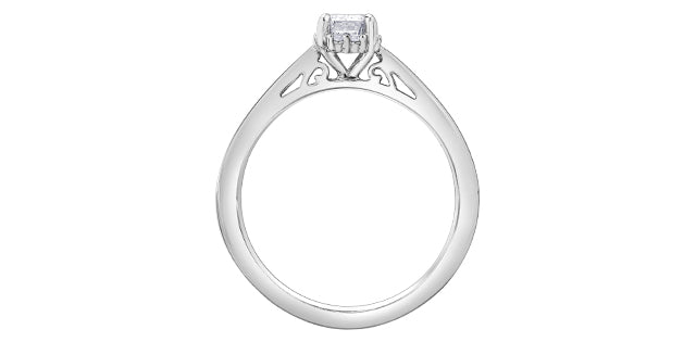 Emerald Cut 14K Solitaire Ring