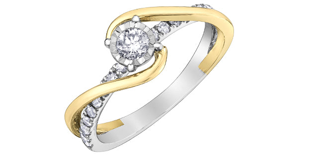 Moving as one 10K two tone 0.36ct T.W. Engagement Ring