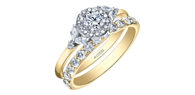 Element of Love- Engagement Ring 18k Yellow & White Gold 0.52 T.W. Certified Canadian Diamond