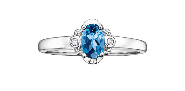 Gemstone & Diamond on antique setting