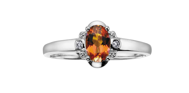 Gemstone & Diamond on antique setting