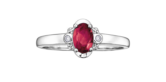 Gemstone & Diamond on antique setting