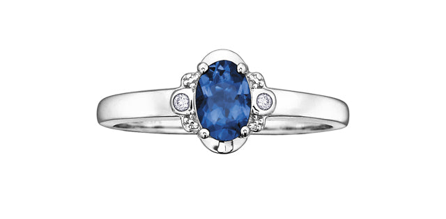 Gemstone & Diamond on antique setting