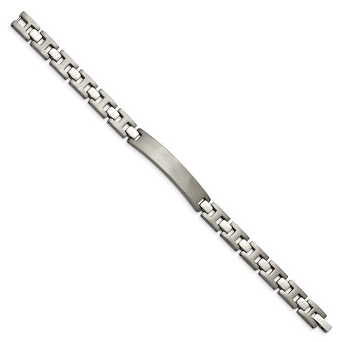 Titanium Brushed and Polished 8.5 inch ID Bracelet
