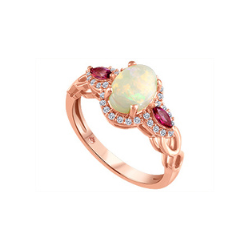 Royalty Oval Opal Diamond Ring