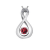 10K White Infinity with Dancing Gemstone on 18" small curb Chain