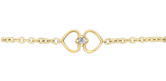Golden Radiance: 10K Yellow Gold Diamond Bracelet