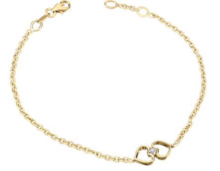 Golden Radiance: 10K Yellow Gold Diamond Bracelet
