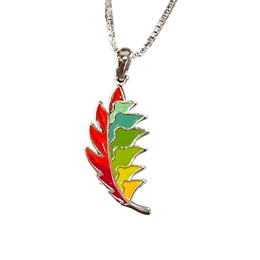 100th Sterling Silver colourful Necklace