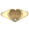 Signet 10k Heart Diamond Ring - Bijouterie Classique