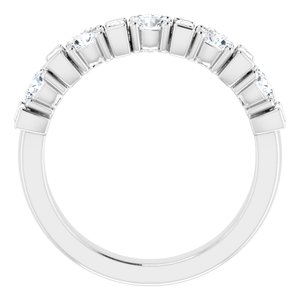 14K White 1 1/8 CTW Natural Diamond Anniversary Band
