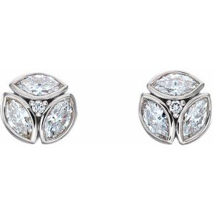 Platinum 1/2 CTW Natural Diamond Earrings