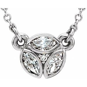 Platinum 1/5 CTW Natural Diamond 16-18" Necklace