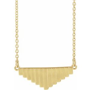 14K Yellow Geometric 16" Necklace