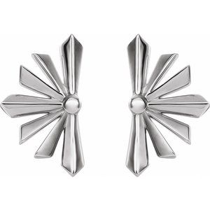 Sterling Silver Starburst Earrings