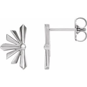 Platinum Starburst Earrings