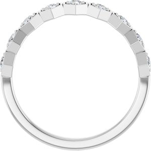 14K White 1/3 CTW Natural Diamond Stackable Ring