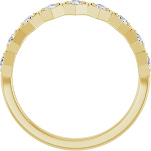 14K Yellow 3/8 CTW Lab-Grown Diamond Stackable Ring