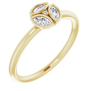 14K Yellow 1/5 CTW Natural Diamond Ring