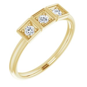 14K Yellow 1/5 CTW Natural Diamond Stackable Ring