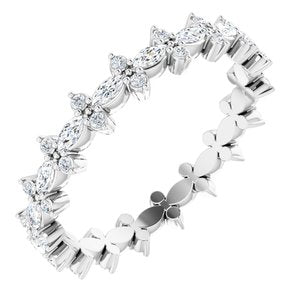 Platinum 3/4 CTW Natural Diamond Eternity Band Size 8