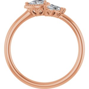 14K Rose 1/3 CTW Natural Diamond Ring