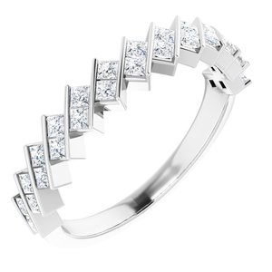 14K White 1/2 CTW Natural Diamond Anniversary Band