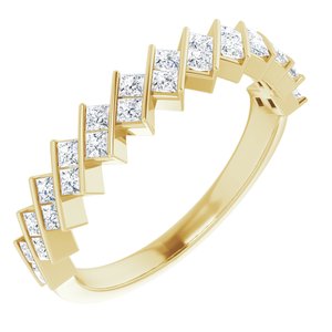 14K Yellow 1/2 CTW Natural Diamond Anniversary Band
