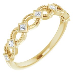 14K Yellow 1/6 CTW Natural Diamond Stackable Ring