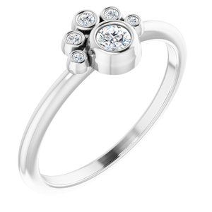 Sterling Silver 1/6 CTW Natural Diamond Ring  