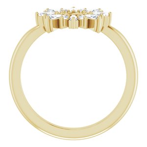 14K Yellow 3/8 CTW Natural Diamond Circle Ring