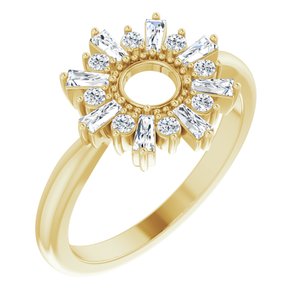 14K Yellow 3/8 CTW Natural Diamond Circle Ring  