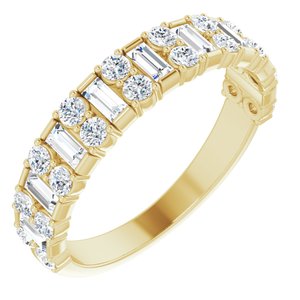 14K Yellow 9/10 CTW Natural Diamond Anniversary Band  