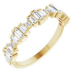 14K Yellow 5/8 CTW Natural Diamond Anniversary Band