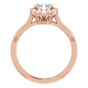 14K Rose 1 CTW Natural Diamond Ring