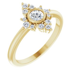 14K Yellow 3/8 CTW Natural Diamond Ring 