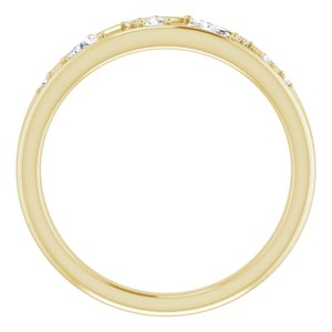 14K Yellow 1/6 CTW Natural Diamond Negative Space Ring