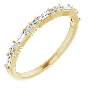 14K Yellow 1/4 CTW Natural Diamond Anniversary Band