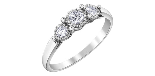 Illuminaire Past Present Future Engagement Ring - Bijouterie Classique